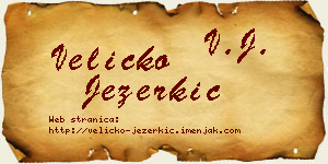 Veličko Jezerkić vizit kartica